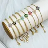 Charm-Armbänder, 10 Stück, schlankes, elegantes Blumen-Armband, Kristallschmuck, Damen-Geschenk 40167