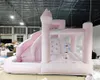 インフレータブル Bouncy Castle コンボ ホワイト ピンク バウンス ハウス スライド ウェディング ジャンパー バウンサー付属 送風機 ムーンウォーク ジャンプ 子供用 監査 商用フリー船