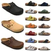 Birken Stock Slipper Boston Clogs Sandals Designer Mulheres homens controles deslizantes Arizona Slippers Shops Pantoufle Flop Sapatos de verão Tamanho 35-46