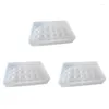 Aufbewahrungsflaschen 3x Eierhalter für Kühlschrank Deviled Tray Carrier mit Deckel Kühlschrank stapelbar Kunststoff 24