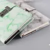 Notepads Password Notebook Marble Texture 100 Sheets Personal Diary with Lock Code Thick Notepad Leather Office School Supplies Gift 230525