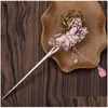 Hairpins clássicos de cabelo retrô de raia rosa liga de cabeça pino de cabelos GSFZ003 Mix Ordem entrega de jóias de jóias