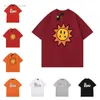 Män designer skjorta smiley sol spelkort tee grafik tryck tshirt sommar trend kort ärm avslappnade skjortor topp high street drews i1t2