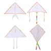 Mix 4 Style Shape DIY Painting Colorful Flying Foldable Outdoor Beach Kite Children Kids Sport Funny Toy