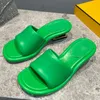 2023 mode dames mode slippers sandalen zomer geborduurde canvas ontwerper glijbanen sandles platforms schuifschoenen voor vrouw dames wit zwart met doos -102