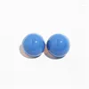 Stud Earrings Simple High-end Hemisphere Enamel Brass Light Luxury Dripping Glaze Exaggerated Personality Ladies Jewelry Gift