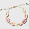 Mehrfarbiges Muschelarmband im Boho-Stil für Damen und Mädchen, Reisen, Strand, Muschel, verstellbares Armband, Geschenk für die liebe Freundin