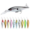 Esche esche 1Pcs Minnow 11cm 10.5g Plastica artificiale Canna dura Nuoto profondo Dispositivo oscillante giapponese Crank Bait Bass Fishing Gear P230525