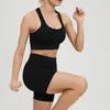 Ensembles actifs pêche hanche Fitness pantalon femmes taille haute ascenseur course gilet Shorts ensemble court été vêtements d'extérieur vêtements de Yoga