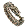 Personlighet retro skalle ankare charm armband handgjorda paracord armband smycken för män gåva
