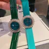 Women's Watches Brand äkta läderklocka Luxury Classic Wrist Rectangle Quartz Wristwatch Clock Women Full Stone Dial 230524