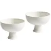Dinnerware Sets 2 Pieces Fruit Holder Nut Trays Kitchen Bowl Ceramic High Dessert Bowls Table Decor