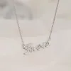 Chains Forever Letter Cubic Zirconia Gold Silver Color Sweater Clavicle Chain Necklace For Women Luxury Dainty Jewelry SN2308