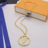 New Fashion Gold Hoop Pendant Collane Womens Big Circle Designer Gioielli per uomo Donna Collane