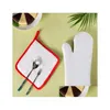 Four Mitts Dhs50Sets Sublimation Bricolage Blanc Toile Vierge Ustensiles De Cuisson Pour La Cuisine Cuisson Cuisson Drop Delivery Home Garden Dining Bar Dhkjz