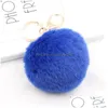 Keychains Lanyards Gold Imitated Rabbit Fur Ball Keychain Key Chain Pom Pomkey Ring For Bags Drop Delivery Fashion Accessories Dh6Sj