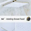 Bathroom Shower Sets Bathroom Shower Set SDSN White Gold Bathroom Shower Sprayer Quality Brass Shower Faucet Rainfall Black Gold Bath Shower Set G230525