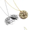 Pendant Necklaces New Arrival You Are My Sunshine Necklace Alloy Open Locket Sunflower Gold Can Long Chain Party Jewelry Drop Delive Dhjtg