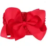 Hair Accessories Arrival Large 5" Ribbon Bows Headband Wide Mesh Bands Handmade Baby Girls Fashion Accesorios