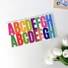 2,5 tum 26 bokstäver Nummerskylt klistermärken Vattentät Bulletin Bar Classroom Mailbox Decoration Alfabetet Stickers White Black Colorful Letter Alphabet Decals