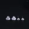 Stud Earrings S925 Sterling Silver Creative Magnolia Flower Korean Personality Simple And Fresh Mini Jewelry W