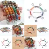 Minchadas 7 chakras reiki gem stone stone strand bracelete jóias ioga meditação para mulheres k3283 entrega de gotas de pulseiras dhefh