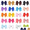 Hair Accessories Solid Grosgrain Ribbon Bows With Clips Girl Boutique Handmade Bowknot Baby Kids Drop Delivery Maternity Dhkpg