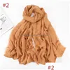 Foulards Conception Femmes Musulman Plaine Coton Hijab Écharpe De Mode Islamique Tête Solide Bandeau Wraps Femme Pashmina Long Drop Delivery Ac Dhfw9