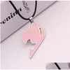 Pendant Necklaces Fairy Tail 4 Color Alloy Necklace Magic Animation Peripheral Gsfn509 With Chain Mix Order Drop Delivery Jewelry Pen Dhovq