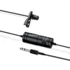 Микрофоны 1Set Clip-On Lavalier Microphone Mini 3,5 мм конденсатор-конденсатор для лабораторного микрофона для телефона Android DSLR Dropship