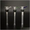 Smoking Pipes Glass Slides Set Male/Female Stem Slide Funnel Tube Rubber Grommet Downstem For Water Pipe Bong Drop Delivery Home Gar Dhpmb