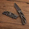 G4660 Survival Fodling Knife 8Cr13Mov Mezza seghettatura Drop Point Lama Manico in alluminio aeronautico Campeggio esterno Escursionismo Coltelli tascabili EDC