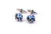 Cuff Links C-Man Jewelry Shirt Men's Brand Blue Kufflinks高品質のAbotoaduras無料配送G220525