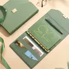 Notepads A5 A6 Luxury-Leaf Notebook Notebook Agenda Orgenner 96 Sheets Pu Leather Binder Diary Notebook School 230525