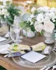 Table Napkin 4pcs Vintage Plant Flower Butterfly Yellow Square 50cm Wedding Decoration Cloth Kitchen Serving Napkins