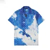 2023 Новые дизайнерские рубашки Мужские модные геометрические печати боулинг рубашка Hawaii цветочные повседневные рубашки мужчины Slim Fit Eart