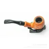 Hookahs Curved handle filter tobacco pipe, handmade resin pipe, retro and fashionable wooden pipe, smoking set