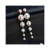 Dangle Chandelier New Fashion Charm Big Simated Pearl Long Boucles d'oreilles pour les femmes Déclaration Drop Party Office Lady Gift Delive Dhqkb