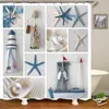 Cortinas de ducha novedad Ocean Beach Starfish Lampstand Seashell cortina baño moda Chic baño decoración del hogar regalos