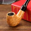 Hookahs Carved wood grain resin pipe, acrylic curved handle wooden pipe, men's pipe