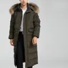 Men's Down Overcoats Fashion Solid Hooded Outerwear Mens Winter Thick Warm Jacket Casual Loose Fit Long Coats S-4XL