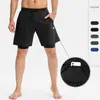 Shorts 2 em 1 Fitness Summer Elastic Runging Jogging Seting Sports Sports and Leisure Shorts Men's Clothing P230524