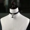 Jóias de colar de couro para campainha de moda para feminino para mulheres clubes de clavícula de clavícula Clavicle Chain Halloween Presente