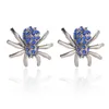 Cuff Links Latest Fashion Blue Crystal Spider High Quality French Shirt Cufflinks Men's Jewelry Gifts G220525