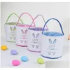 Autres fournitures de fête de fête en gros panier de Pâques mignon lapin oreille seau créatif bonbons cadeau sac Pâques lapin oeuf sacs fourre-tout Wi Dhpti