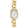 Principais relógios Top Brand Women Women Women Fashion Square Ladies Quartz Watch Bracelet Set