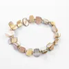 Strand Naturel D'eau Douce Nacre De Perles Irrégulières Bracelet Shell Résine Bracelet Femme Brace Dentelle D'été Plage Bijoux Ensemble Cadeau