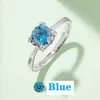 T designer ring rechte arm klassieke koe hoofd voor vrouwen sieraden platina ringen diamanten ring blauwe moissanite luxe sieraden verlovingsring femme bague gouden ring M04A