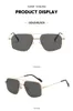 Exquisiter Metallunregelmäßigkeitsrahmen, superklare Damen-Sonnenbrille, hochwertige Linsenbrille, Persönlichkeit, Herren-Reiseverfärbungssonnenbrille, mehrere Farben