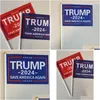 Banner vlaggen Donald Trump 2024 14x21cm nemen Amerika terug vlag met vlaggenmast verkiezingsdecoratie drop levering home tuin feestelijke pa dh9t1